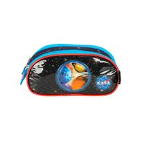 Estojo 3 Compartimentos Escolar Infantil Oficial NASA Globo