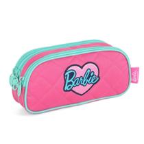 Estojo 3 Divisórias Escolar Barbie Rosa Pink Luxcel Estojo 3 Divisórias Escolar Barbie Rosa Pink Luxcel