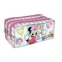 Estojo 3 Divisórias Escolar Minnie Rosa Dac