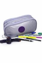 Estojo 3 Divisórias Tipo Kipling Nylon Resistente + Chaveiro - Cores metalizadas Estojo 3 Divisórias Tipo Kipling Nylon Resistente + Chaveiro - Cores metalizadas