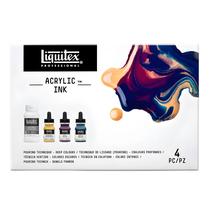 Estojo 3 Tintas Acrílica Líquida Liquitex 30ml + Medium