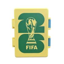 Estojo 400 Cards Copa 2026 Amarelo Porta Figurinhas