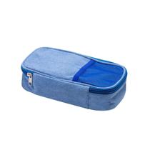 Estojo 50 Pens Ziper Jeans Azul Tela BRW