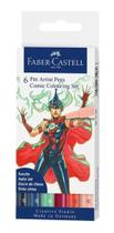 Estojo 6x Caneta Pitt Faber Castell Comic Colouring Set