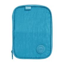 Estojo academie box c/divisória com 24 elasticos - turquesa