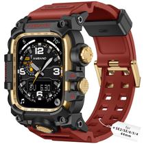 Estojo AMBand M3 Rugged com Pulseira para Apple Watch 44mm - Vermelho Estojo AMBand M3 Rugged com Pulseira para Apple Watch 44mm - Vermelho
