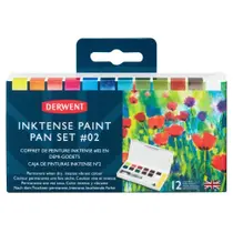 Estojo Aquarela Derwent Pastilha Inktense 12 Cores Set 02 + Pincel 2305789