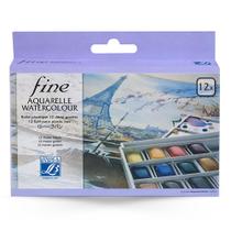 Estojo Aquarela em Pastilha Fine Lefranc & Borgeois 12 cores