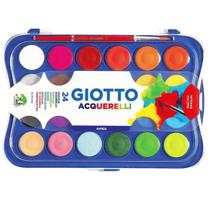 Estojo Aquarela Pastilha 24 Cores 23mm Giotto Mini + Pincel