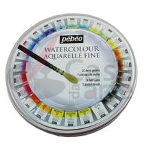 Estojo Aquarela Pastilha Fine C/ 24 Cores Pebeo Watercolor