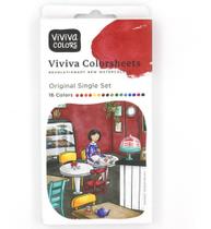 Estojo Aquarela Viviva Colorsheets Original 16 Peças