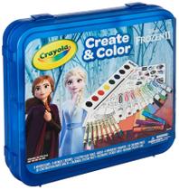 Estojo artístico Crayola Frozen 2 para colorir com aquarelas e giz de cera