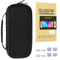 Estojo Bag Rígido Nintendo Switch+ Película Vidro Oled+ Grip