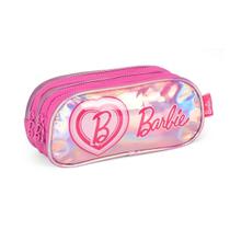 Estojo Barbie Triplo Holográfico Infantil Meninas Escolar