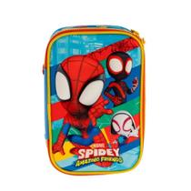 Estojo Baú Box Escolar Spidey Homem Aranha Azul Xeryus