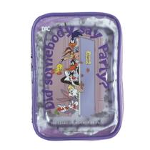 Estojo Baú Grande Em Pvc Cristal Warner 100 Com Zíper