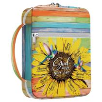 Estojo bíblico MYSMOR Sunflower para mulheres em poliéster com alça