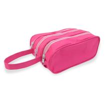 Estojo Big Triplo 3 Compartimentos Rosa