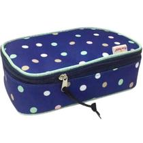 Estojo Box 50 pens Bola média Azul Poá Fina Ideia Sabra