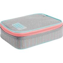 Estojo Box Academie Dots Cinza - Tilibra