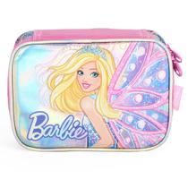 Estojo Box Baú Escolar Barbie Fada Holografico Rosa Luxcel