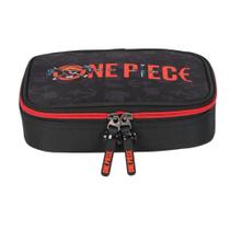 Estojo Box Baú Escolar One Piece Netflix Vermelho Luxcel