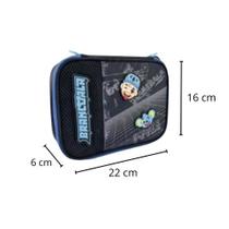Estojo Box Brancoala Preto C Azul Youtuber Oficial Infantil