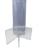 Estojo Box Cd Acrílico Cristal DUPLA 25 PEÇAS