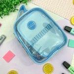 Estojo Box Disclick Azul com Alça e Divisórias - Organização e Estilo Obi