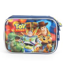 Estojo Box Divisórias Infantil Escolar Toy Story Verde Disney