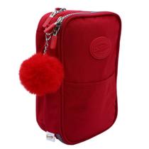 Estojo Box Duplo Com Bolso Vermelho 817393 Daterra