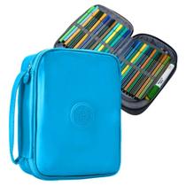 Estojo Box Escolar Alça Organizador Juvenil Duplo Grande Compartimento Jumbo Volta as Aulas Espaçoso Moderno Papelaria F