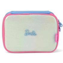 Estojo Box Escolar Barbie Metalizada Azul Luxcel MS46864BB-AZ