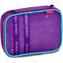 Estojo Box Escolar Fashion Roxo Multifuncional 36 Lápis