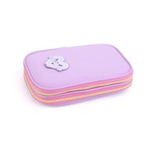 Estojo Box Escolar Feminino 3 Divisórias Organizador