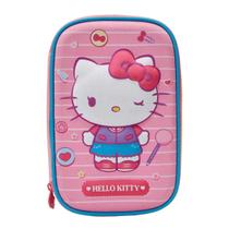 Estojo Box Escolar Hello Kitty com Relevo Infantil Xeryus