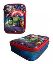 Estojo Box Escolar Infantil Organizador 100 Pens Avengers Vingadores