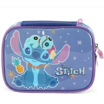 Estojo Box Escolar Infantil Stitch Scrump Disney Violeta Luxcel