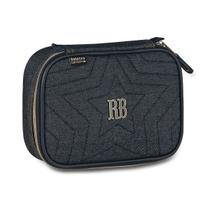 Estojo Box Escolar Jeans Rebecca Bonbon Espaçoso Resistente