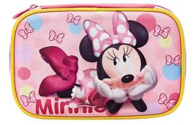 Estojo Box Escolar Minnie Mouse 3D Disney Rosa