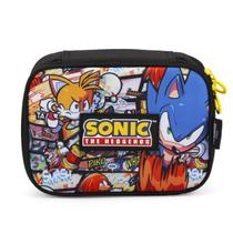 Estojo Box Escolar Quadrado Sonic Classic - Azul