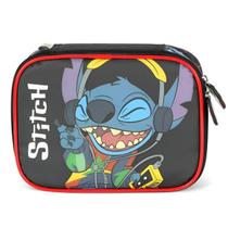 Estojo Box Escolar Stitch Disney Preto Luxcel Up4you Menina