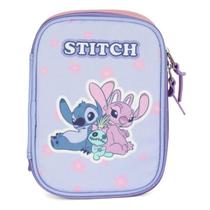 Estojo Box Escolar Stitch Roxo - Luxcel