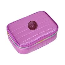 Estojo Box Feminino Juvenil Grande Metalizado Fast Bag