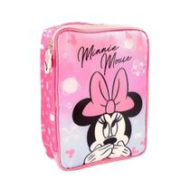 Estojo Box Grande Escolar Minnie Tecido Com Divisórias Dac Estojo Box Grande Escolar Minnie Tecido Com Divisórias Dac