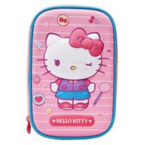 Estojo Box Grande Quadrado escolar Infantil Hello Kitty 3D SE Xeryus 13545