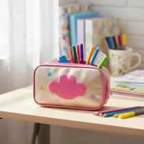 Estojo Box Lilica Ripilica Golden Rosa Estojo Box Lilica Ripilica Golden Rosa