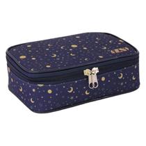 Estojo Box Ls Bolsas Constelação Marinho Com Divisões Para Lápis E Canetas