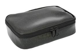 Estojo Box LS Em Verniz Glitter Preto Com Divisões Para Lápis E Canetas - EE1258