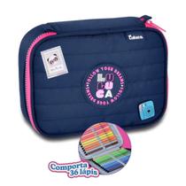 Estojo Box Luluca Escolar Varias Cores Estojo grande feminino